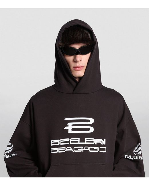 Balenciaga Black Logo Hoodie for men