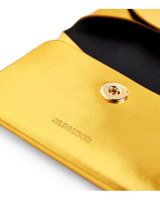 Jil Sander Yellow Leather Folded Coin Purse