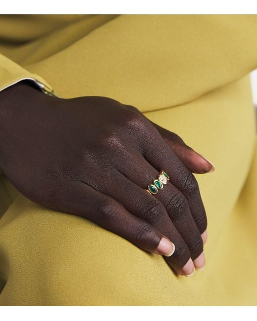 SHAY Green Diamond And Emerald Eternity Ring