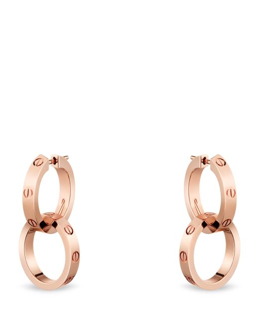 Cartier Metallic Love Double Hoop Earrings