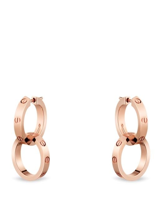 Cartier Metallic Love Double Hoop Earrings