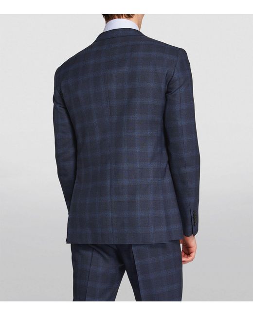 Pal Zileri Blue Wool Check 2-piece Suit for men