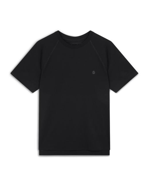 Dunhill Black Wool Athluxury Short-Sleeve T-Shirt for men