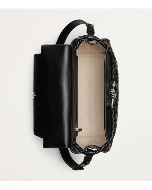 Bottega Veneta Black Small Leather Andiamo Messenger Bag for men