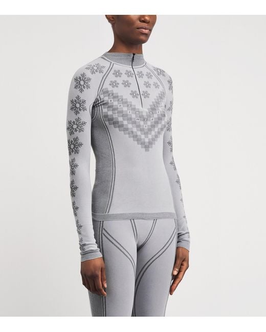 Skims Gray First Layers Half-Zip Top