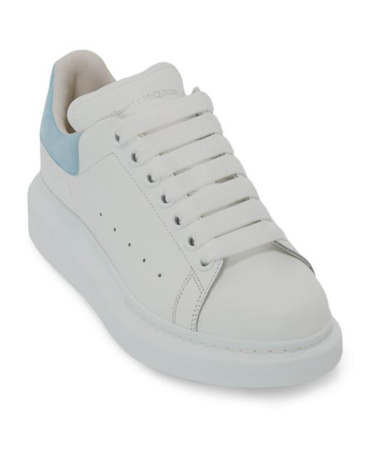 McQueen Blue Leather Oversized Sneakers