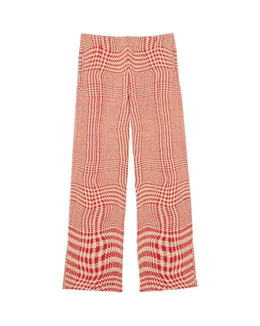 Burberry Pink Jacquard Houndstooth Sweatpants for men
