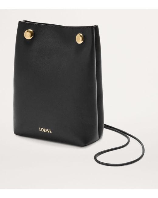 Loewe Black Leather Pebble Cross-Body Bag