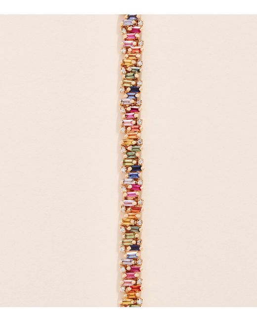 Suzanne Kalan Pink And Sapphire Shimmer Tennis Bracelet