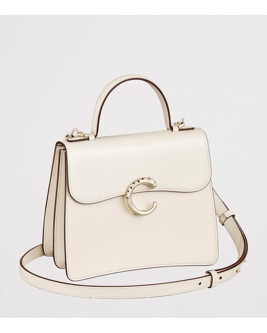 Cartier Natural Small Panthère C De Top-Handle Bag