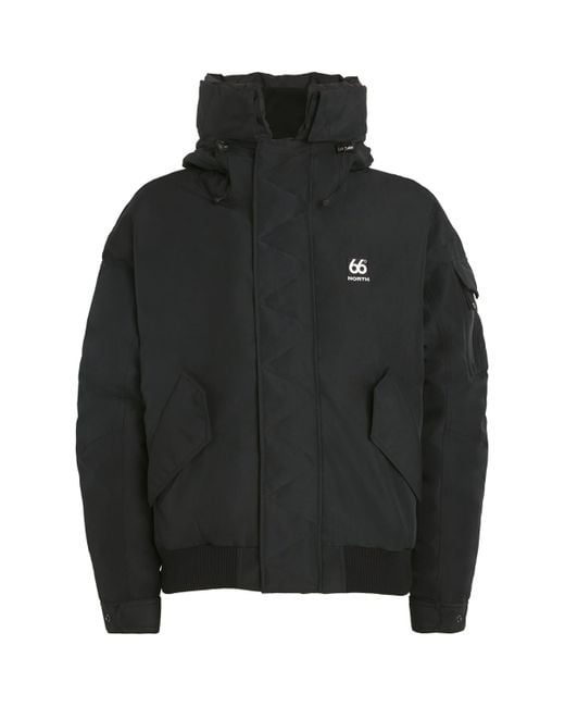 66 North Black Down Water-Resistant Hofsjökull Bomber Jacket for men