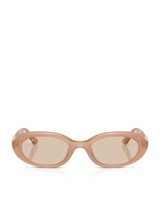 Ray-Ban Pink Injected Oval Sunglasses