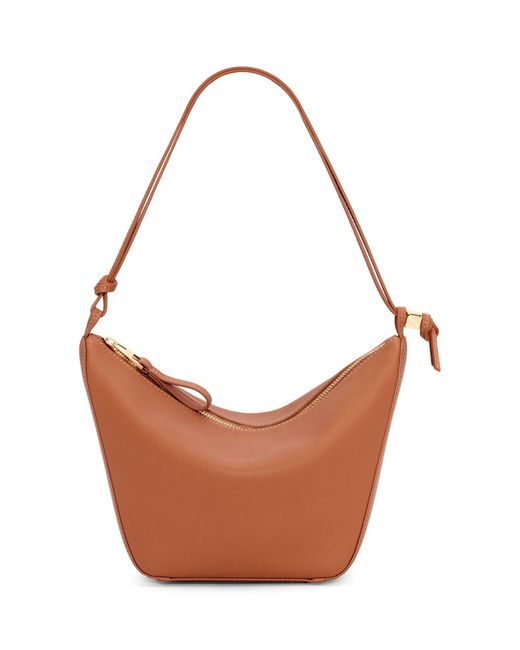 Loewe Brown Mini Leather Hammock Shoulder Bag
