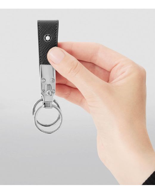 Montblanc White Leather Loop Sartorial Keyring for men