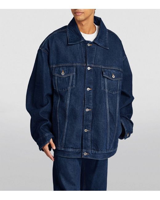 Off-White c/o Virgil Abloh Blue Oversized Denim Jacket for men
