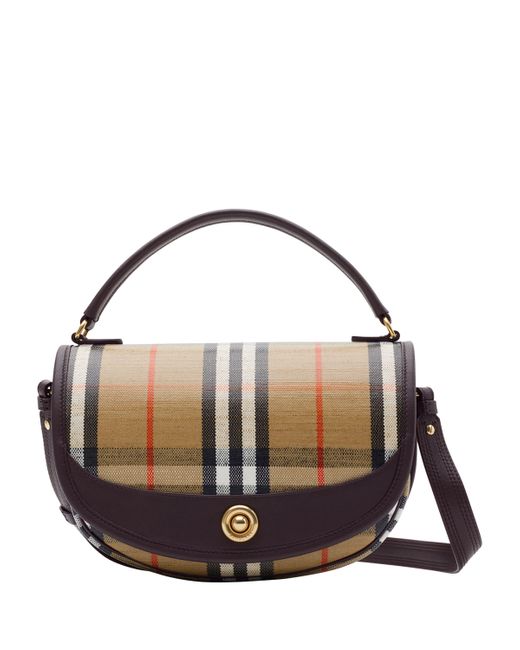 Burberry Metallic Canvas Highlands Cross-Body Bag