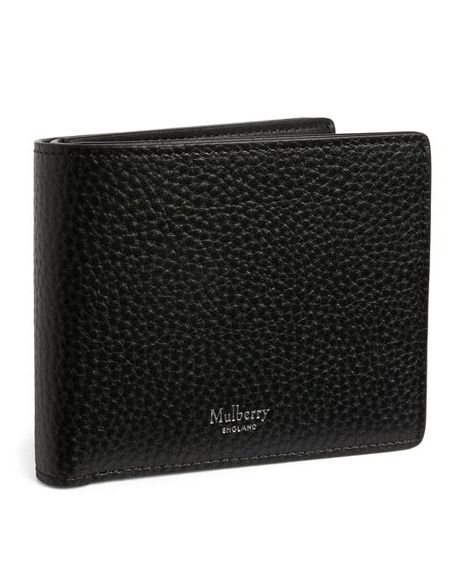 Mulberry Black Leather Bifold Wallet for men