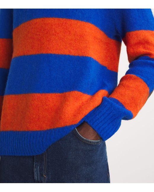 Polo Ralph Lauren Orange Rws Wool-Alpaca-Blend Striped Sweater for men