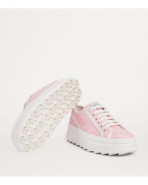 Gucci Pink Gg Tennis 1977 Sneakers