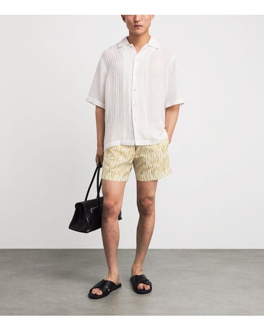 Commas Natural Brushstroke Swim Shorts for men