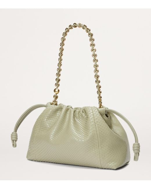 Loewe Metallic Python Flamenco Purse