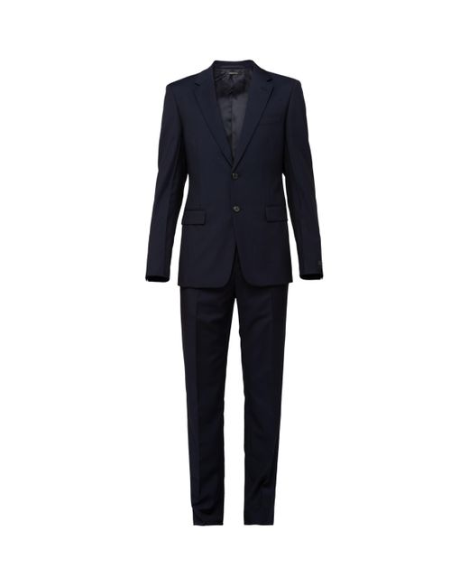 Prada Blue Wool-Mohair Two-Piece Suit for men