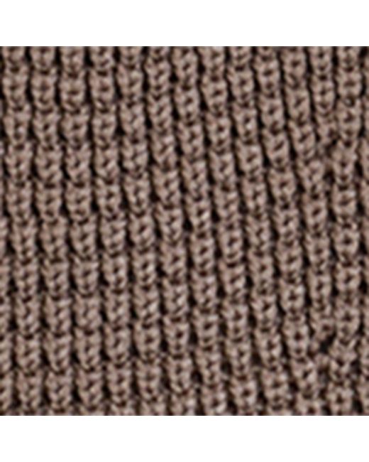 Alaïa Brown Silk Knit Peplum Top