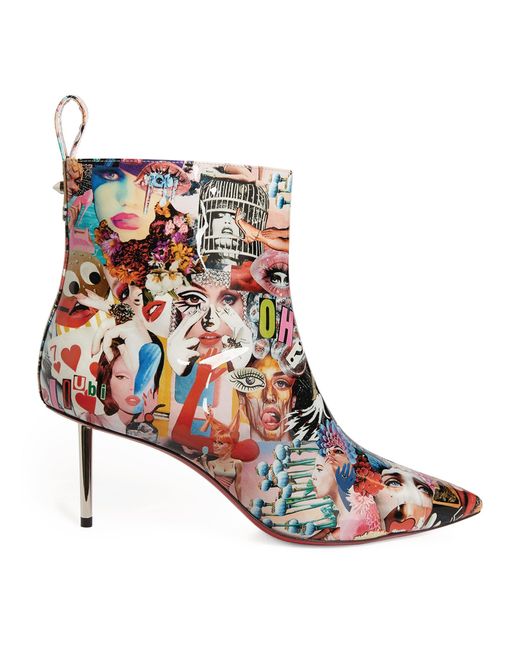 Christian Louboutin Multicolor Epic Booty Leather Ankle Boots 70