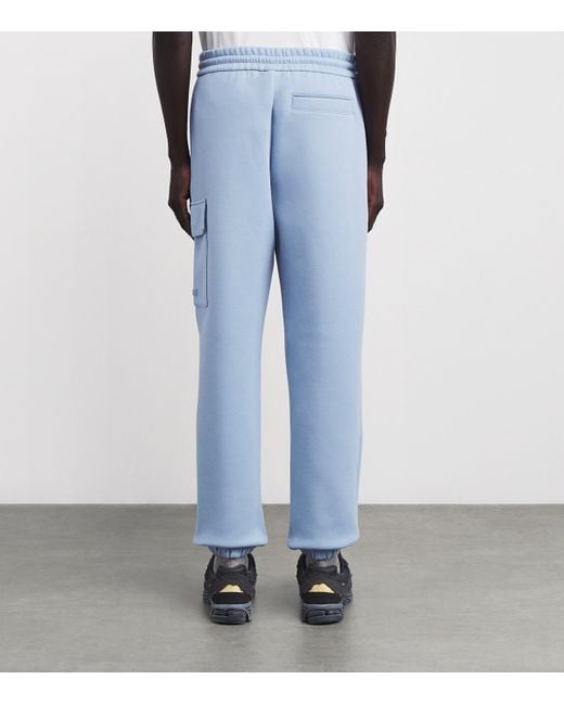 Mackage Blue Cotton-Blend Marvin Cargo Sweatpants for men