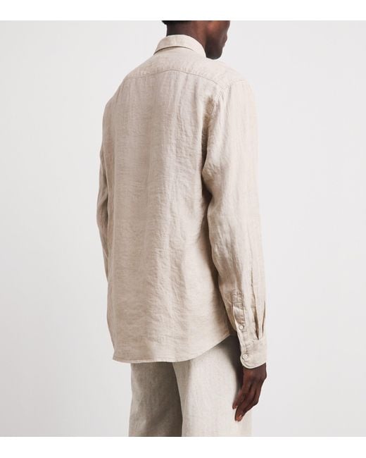 Sunspel Natural Linen Shirt for men