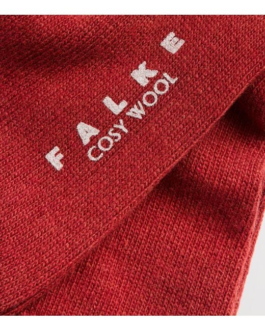 Falke Red Mid-Calf Cosy Socks