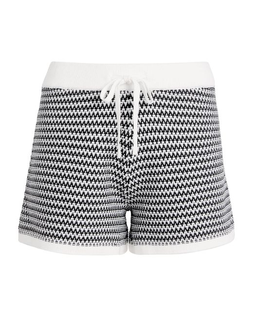 Varley Gray Cotton Knitted Villiers Shorts
