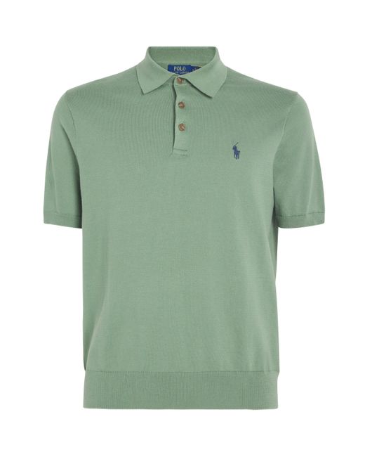 Polo Ralph Lauren Pima Cotton Custom Fit Polo Shirt In Green For Men Polo Ralph Lauren Pima Cotton Custom Fit Polo Shirt In Green For Men