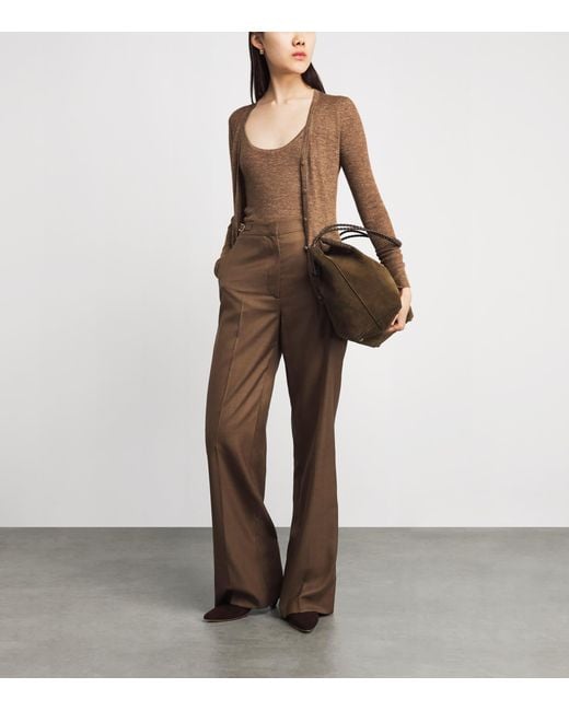 Gabriela Hearst Brown Cashmere-Silk-Hemp Aiste Cardigan