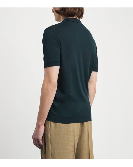John Smedley Green Sea Island Cotton Noah Polo Shirt for men