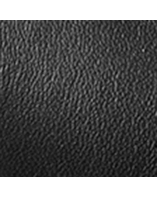 Aspinal Black Wool-Cashmere Lined Leather Gloves