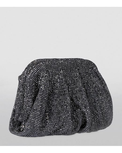 Benedetta Bruzziches Gray Embellished Venus La Petite Clutch Bag