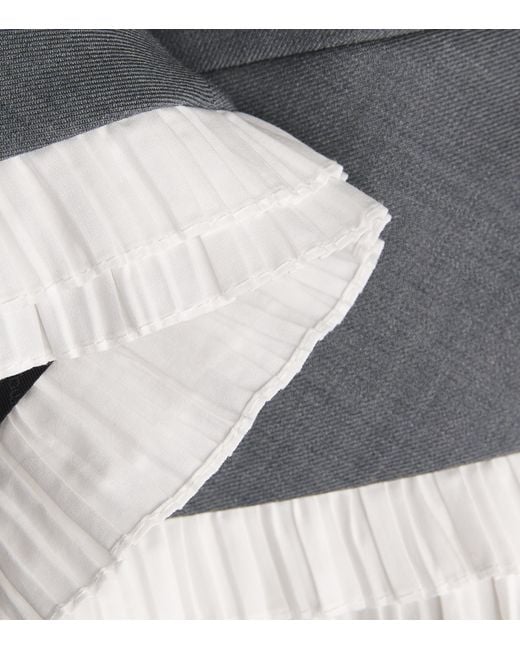 Maje Gray Wool-Blend Mini Skirt