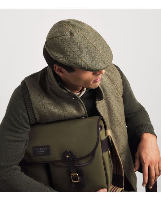 James Purdey & Sons Green Wool-Blend Tweed Litton Cap for men