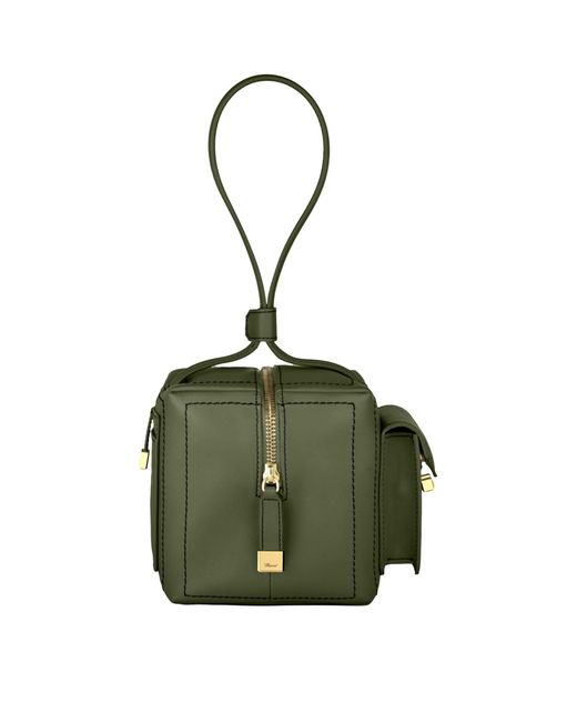 Chopard Green Mini Leather Ice Cube Top-Handle Bag