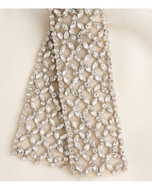 Valentino White Silk Embroidered Top