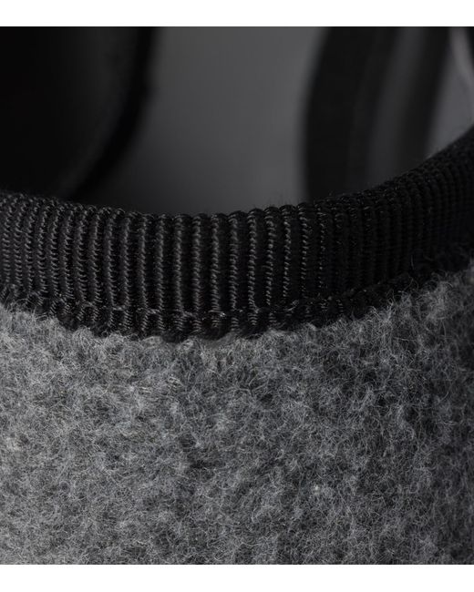 Miu Miu Gray Fleece Ballet Flats