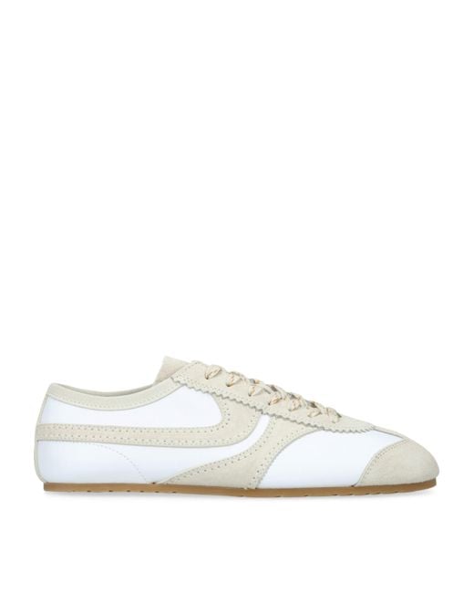 Dries Van Noten White Suede Dustin Sneakers for men