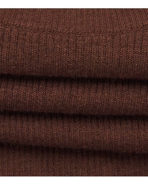 ME+EM Brown Merino Wool-Cashmere Barely There Sweater Vest
