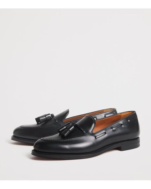 Polo Ralph Lauren Black Leather Tasselled Maestra Loafers