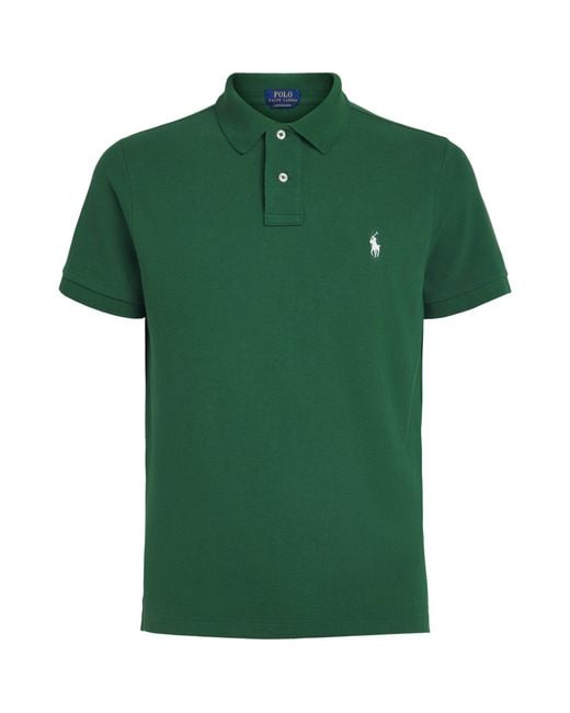 Polo Ralph Lauren Green Cotton Mesh Custom-Fit Polo Shirt for men