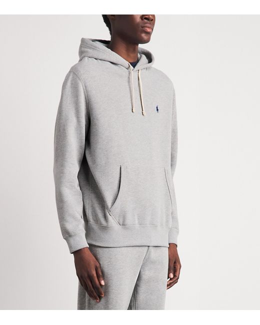 Polo Ralph Lauren Gray Cotton Polo Pony Hoodie for men
