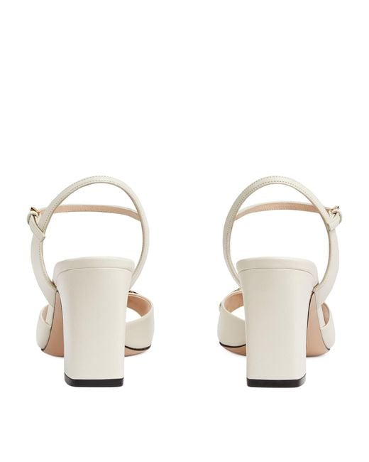 Gucci Natural Horsebit Mid-heel Sandal