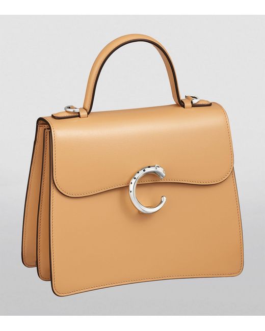 Cartier Natural Small Leather Panthère De Top-handle Bag