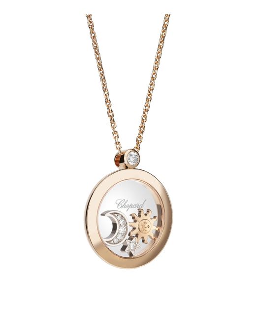 Chopard Metallic And Diamond Happy Diamonds Pendant